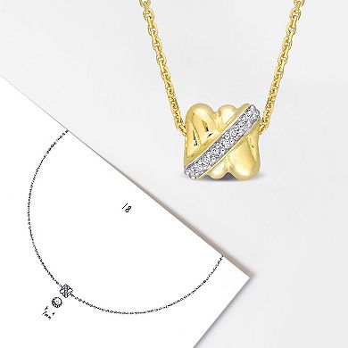 Stella Grace 14k Gold 1/10 Carat T.W. Diamond Design Pendant Necklace