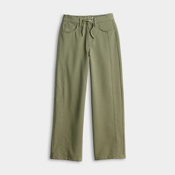 Girls 7-16 Vanilla Star Knit Side Seam Wide Leg Jeans