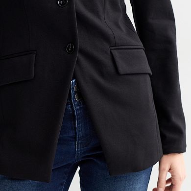 Women's Nine West Collarless V-Neck Blazer