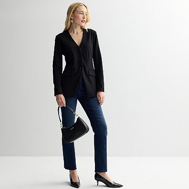 Women's Nine West Collarless V-Neck Blazer