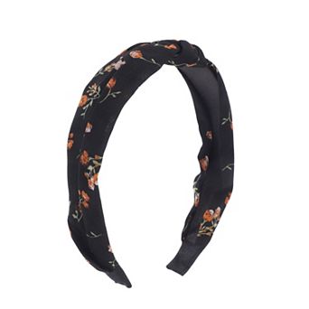 Grace Floral Pattern Wide Cross Knot Headbands for Women 1 pc