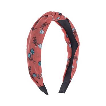 Grace Floral Pattern Wide Cross Knot Headbands for Women 1 pc