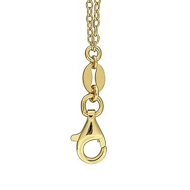 Stella Grace 18k Gold Over Silver 1/6 Carat T.W. Lab-Grown Diamond & Lab-Created Ruby Triple Heart Bracelet