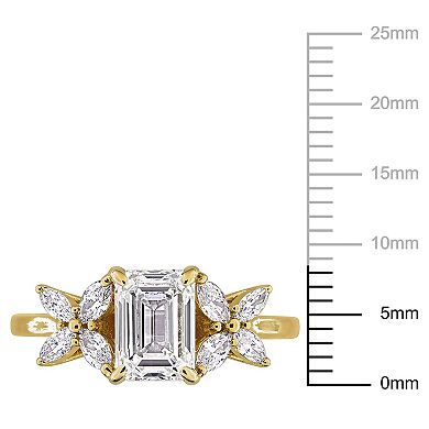 Stella Grace 14k Gold 1 4/5 Carat T.W. Emerald & Marquise-Cut Lab-Grown Diamond Engagement Ring