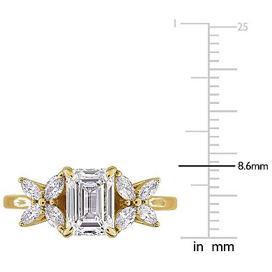 Stella Grace 14k Gold 1 4/5 Carat T.W. Emerald & Marquise-Cut Lab-Grown Diamond Engagement Ring