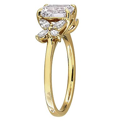 Stella Grace 14k Gold 1 4/5 Carat T.W. Emerald & Marquise-Cut Lab-Grown Diamond Engagement Ring