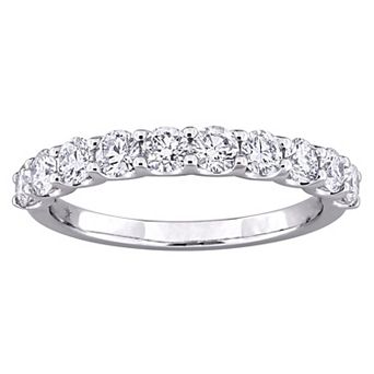 Stella Grace 14k White Gold 1 Carat T.W. Lab-Grown Diamond Semi-Eternity Ring
