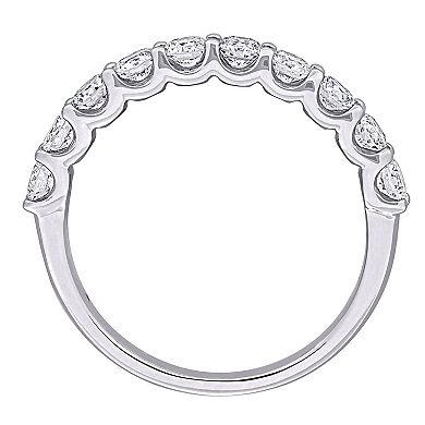 Stella Grace 14k White Gold 1 Carat T.W. Lab-Grown Diamond Semi-Eternity Ring