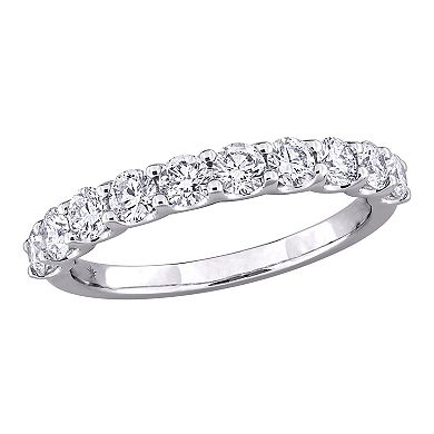 Stella Grace 14k White Gold 1 Carat T.W. Lab-Grown Diamond Semi-Eternity Ring