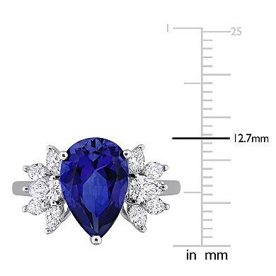 Stella Grace 18k White Gold 4/5 Carat T.W. Lab-Grown Diamond & Lab-Created Sapphire Engagement Ring