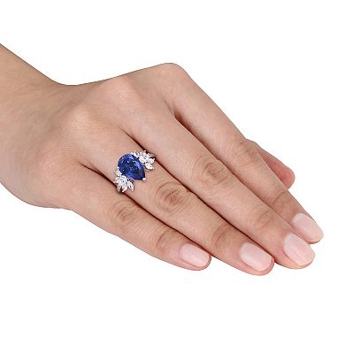 Stella Grace 18k White Gold 4/5 Carat T.W. Lab-Grown Diamond & Lab-Created Sapphire Engagement Ring
