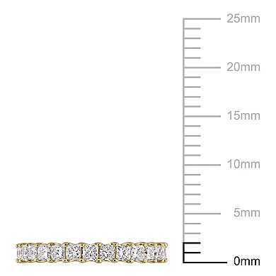 Stella Grace 14k Gold 2 Carat T.W. Princess Lab-Grown Diamond Eternity Ring