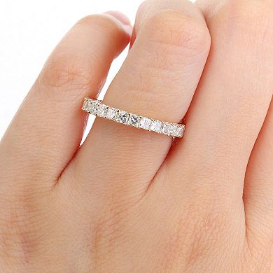Stella Grace 14k Gold 2 Carat T.W. Princess Lab-Grown Diamond Eternity Ring