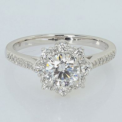 Stella Grace 14k White Gold 1 1/6 Carat T.W. Lab-Grown Diamond Halo Engagement Ring