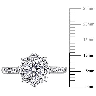 Stella Grace 14k White Gold 1 1/6 Carat T.W. Lab-Grown Diamond Halo Engagement Ring