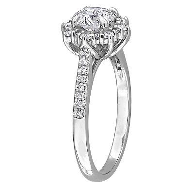 Stella Grace 14k White Gold 1 1/6 Carat T.W. Lab-Grown Diamond Halo Engagement Ring