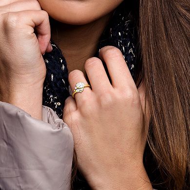 Stella Grace 14k Gold 1 1/3 Carat T.W. Oval & Round Lab-Grown Diamond Cluster Ring