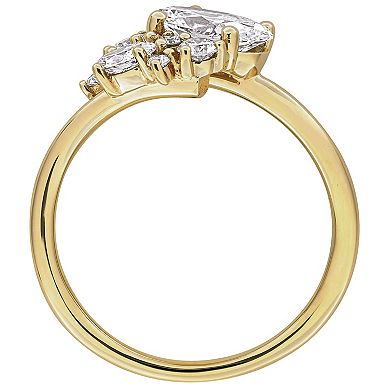 Stella Grace 14k Gold 1 1/3 Carat T.W. Oval & Round Lab-Grown Diamond Cluster Ring