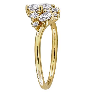 Stella Grace 14k Gold 1 1/3 Carat T.W. Oval & Round Lab-Grown Diamond Cluster Ring