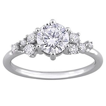 Stella Grace 14k White Gold 1 1/4 Carat T.W. Lab-Grown Diamond Cluster Engagement Ring