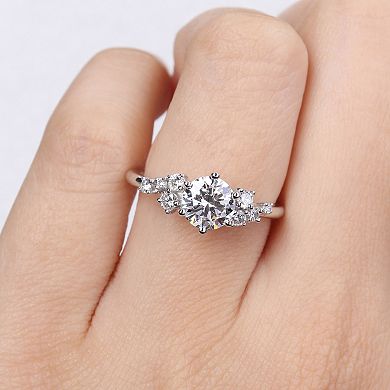 Stella Grace 14k White Gold 1 1/4 Carat T.W. Lab-Grown Diamond Cluster Engagement Ring