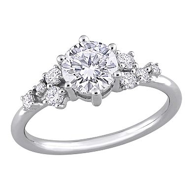 Stella Grace 14k White Gold 1 1/4 Carat T.W. Lab-Grown Diamond Cluster Engagement Ring