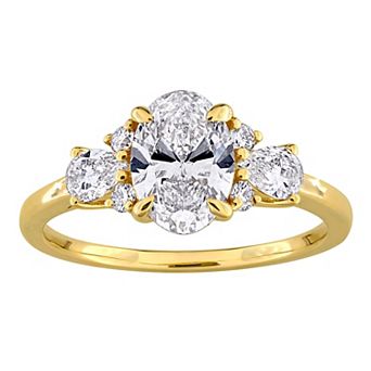 Stella Grace 14k Gold 1 3/4 Carat T.W. Multi-Shaped Lab-Grown Diamond Engagement Ring