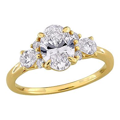 Stella Grace 14k Gold 1 3/4 Carat T.W. Multi-Shaped Lab-Grown Diamond Engagement Ring