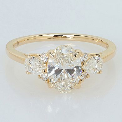 Stella Grace 14k Gold 1 3/4 Carat T.W. Multi-Shaped Lab-Grown Diamond Engagement Ring