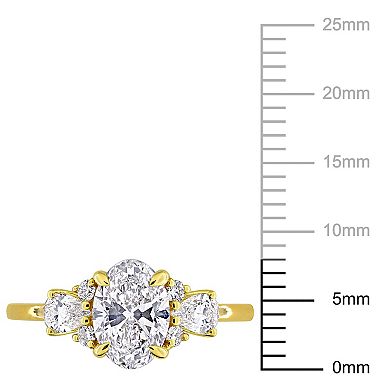 Stella Grace 14k Gold 1 3/4 Carat T.W. Multi-Shaped Lab-Grown Diamond Engagement Ring