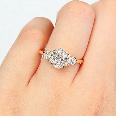 Stella Grace 14k Gold 1 3/4 Carat T.W. Multi-Shaped Lab-Grown Diamond Engagement Ring