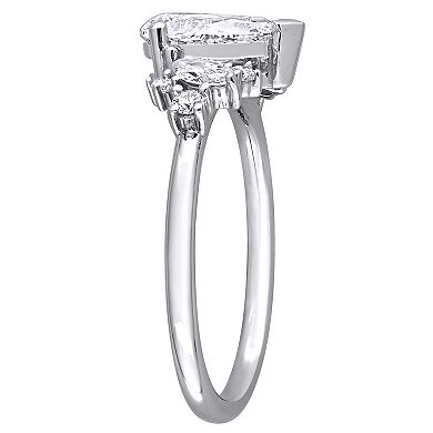 Stella Grace 14k White Gold 1 3/8 Carat T.W. Multi-Shaped Lab-Grown Diamond Cluster Engagement Ring