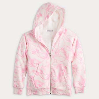 Girls 7-16 Harper & Ivy Fleece Full-Zip Hooded Jacket