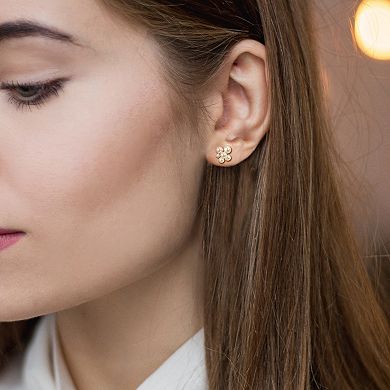 Stella Grace 14k Gold Freshwater Cultured Pearl Stud Earrings