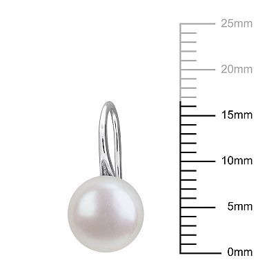 Stella Grace Sterling Silver Freshwater Cultured Pearl Wave Earrings