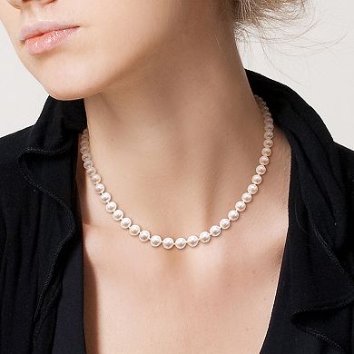 Stella Grace 14k Gold 6-6.5mm Cultured Akoya Pearl Strand Necklace