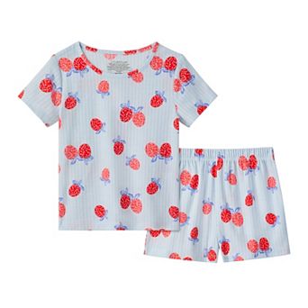 Girls 4-12 Cuddl Duds® Super Soft 2 pc Pajama Top & Pajama Shorts Set