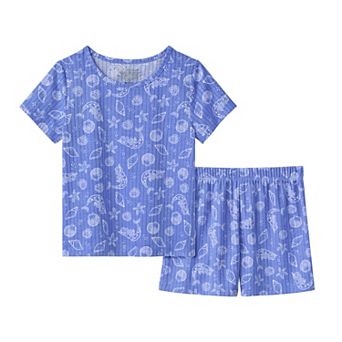 Girls 4-12 Cuddl Duds® 2 pc Pajama Top & Pajama Shorts Set