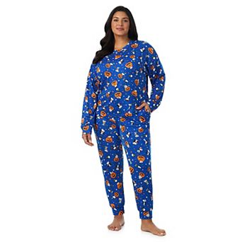 Plus Size Beauty Sleep Social 2 pc Peanuts Halloween Cozy Pajama Top & Pajama Pants Set