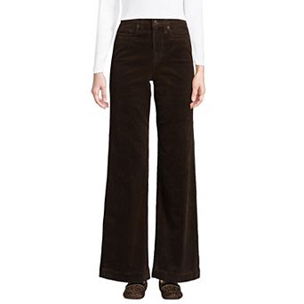 Women’s Lands' End Tall High Rise Wide Leg Corduroy Pants