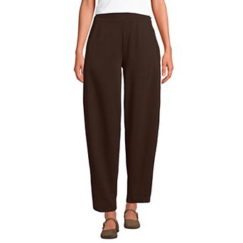 Petite Lands' End Sport Knit High Rise Barrel Ankle Pants