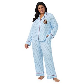 Plus Size Beauty Sleep Social Peanuts Halloween 2 pc Cozy Pajama Top & Pajama Pants Set