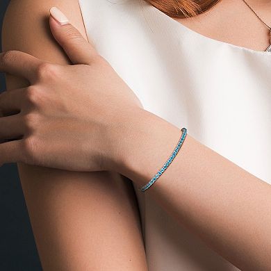 Stella Grace Sterling Silver 4 3/5 Carat T.W. Gemstone Tennis Bracelet