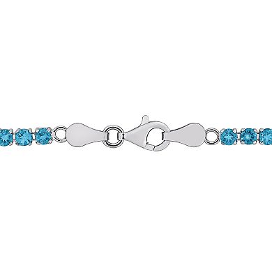 Stella Grace Sterling Silver 4 3/5 Carat T.W. Gemstone Tennis Bracelet
