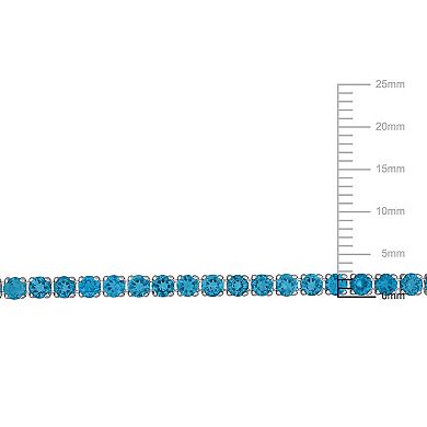 Stella Grace Sterling Silver 4 3/5 Carat T.W. Gemstone Tennis Bracelet