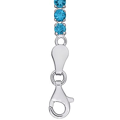 Stella Grace Sterling Silver 4 3/5 Carat T.W. Gemstone Tennis Bracelet