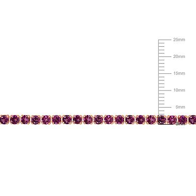 Stella Grace 18k Rose Gold Over Silver Gemstone Tennis Bracelet