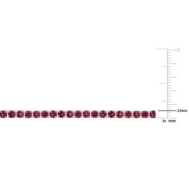 Stella Grace 18k Rose Gold Over Silver Gemstone Tennis Bracelet