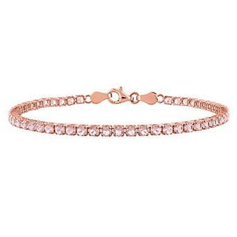 Stella Grace 5 1/10 Carat T.W. Simulated Morganite Tennis Bracelet