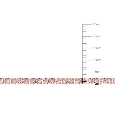 Stella Grace 5 1/10 Carat T.W. Simulated Morganite Tennis Bracelet